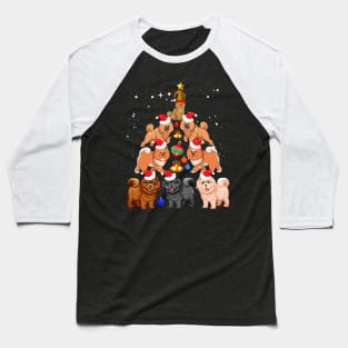 Chow Chow Christmas Tree Baseball T-Shirt